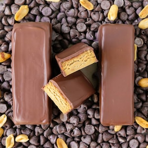 Healthy In The Buff DIY Protein Bars Recipe (like Reese&#39;s!) - Low Sugar, Gluten Free, Vegan, Healthy, All Natural (PDF Download)