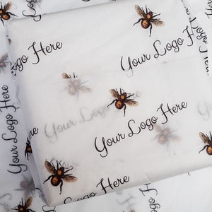 Custom Printed Tissue Wrapping Paper, Your Logo, Name and Message, Wrapping Paper Packaging, Personalised Tissue Wrapping, Print On