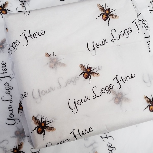 Custom Printed Tissue Wrapping Paper, Your Logo, Name and Message, Wrapping Paper Packaging, Personalised Tissue Wrapping, Print On