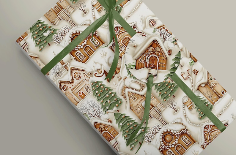 Holiday Gift Wrap: Gingerbread House & Christmas Tree