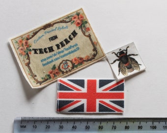 Custom Printed Fabric Labels, Logo Sewing In Labels, Handmade Item Tags, Sew In Clothing Labels, Iron On, Personalized Knitting Tag Branding