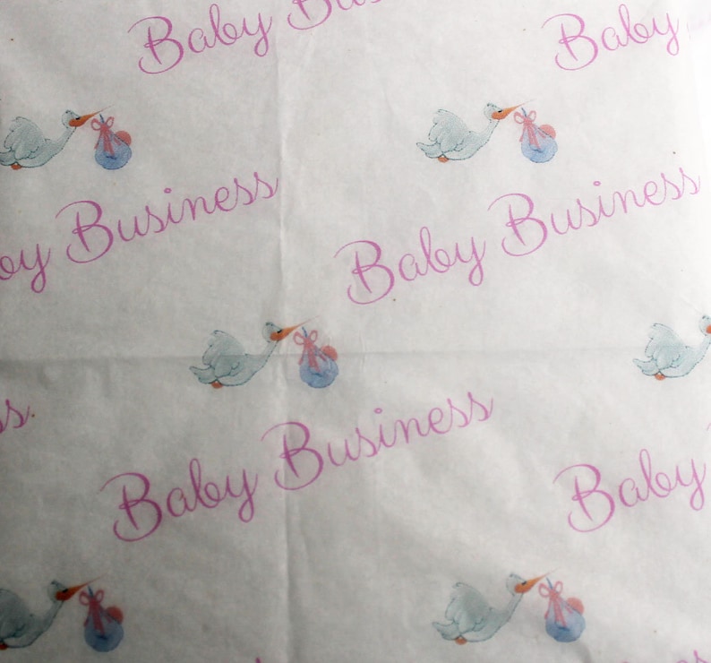 Custom printed small business baby packaging tissue paper sheets