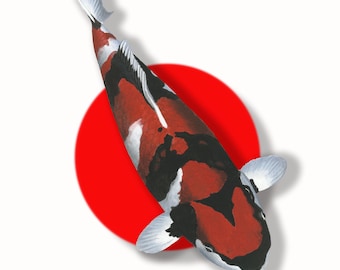 Japanese Koi Fish Painting Custom Pet Portrait Acrylic Wall Art Personalized for Keepers, Collectors & Breeders