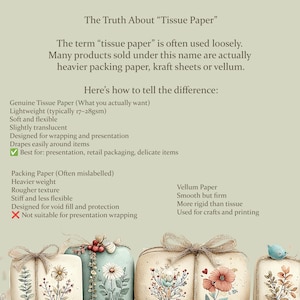 Custom Printed Tissue Wrapping Paper, Your Logo, Name and Message, Wrapping Paper Packaging, Personalised Tissue Wrapping, Print On image 11