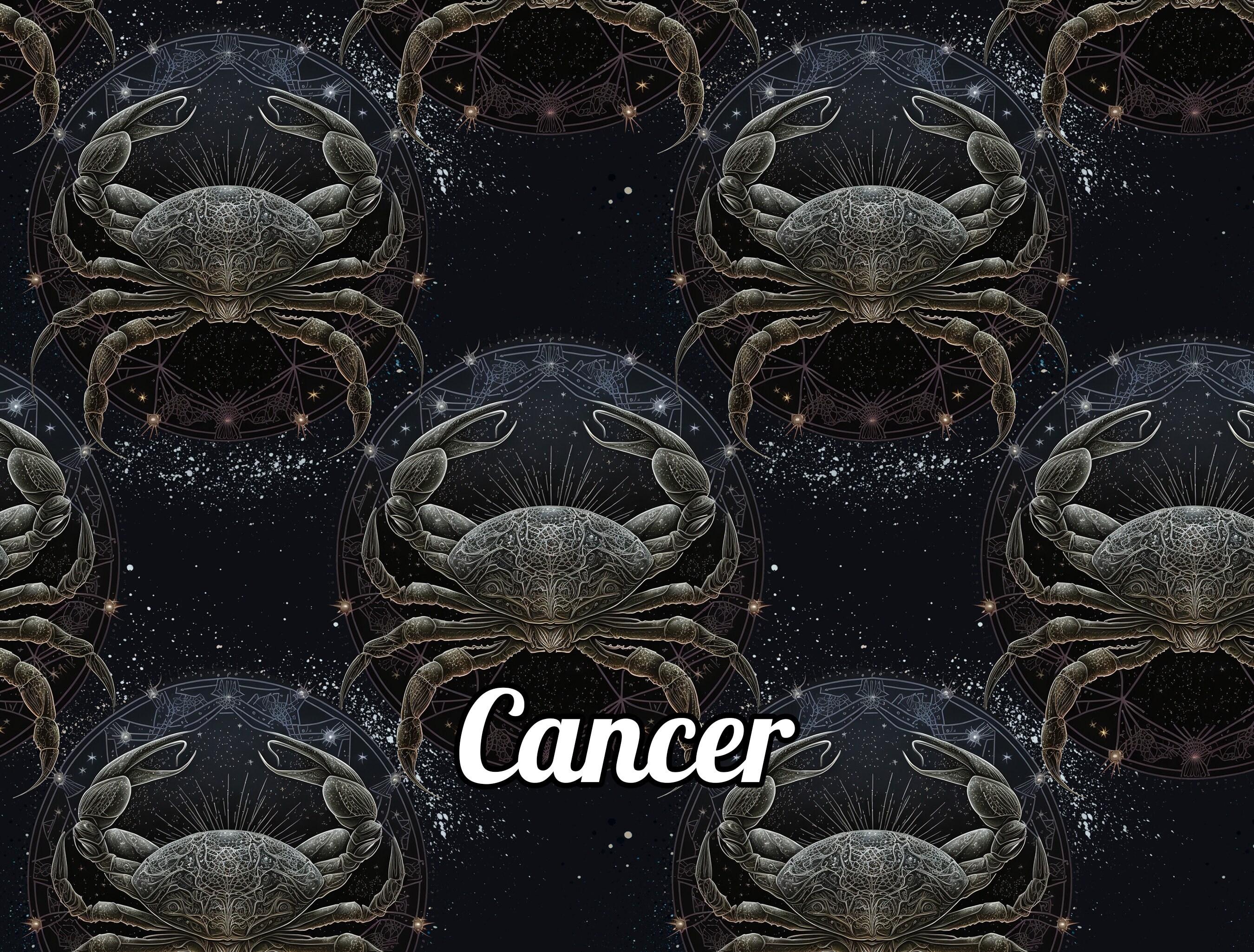 Cancer the Crab Luxury Gift Wrapping Paper Birthday Astrology, Zodiac ...