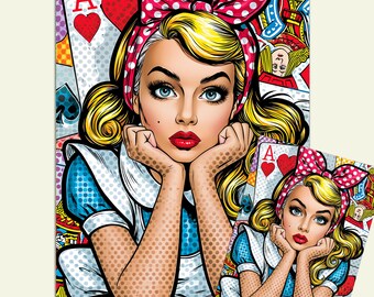 Alice Halftone Pop Art Decoupage Tissue Paper Print
