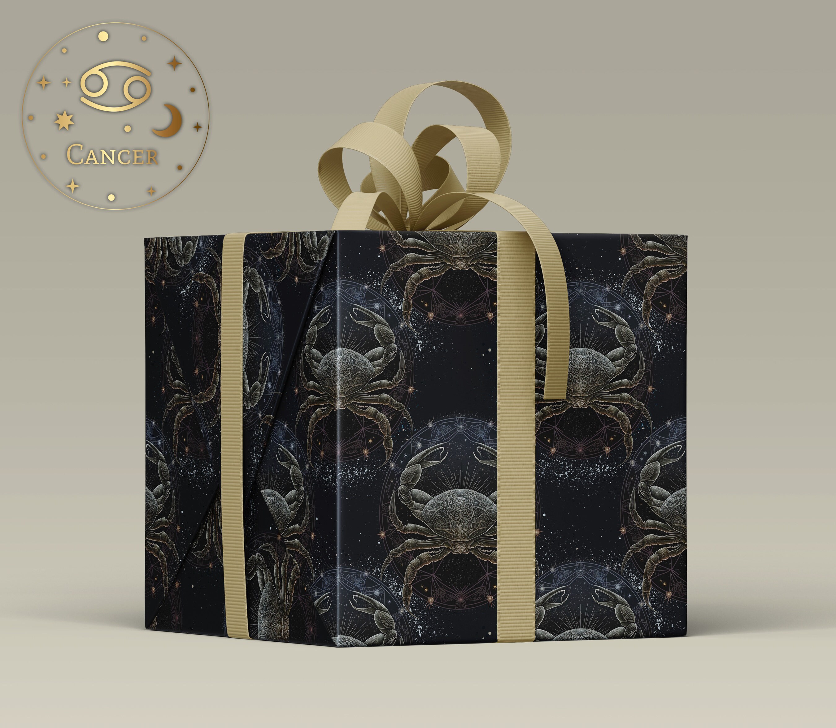 Cancer the Crab Luxury Gift Wrapping Paper Birthday Astrology, Zodiac ...