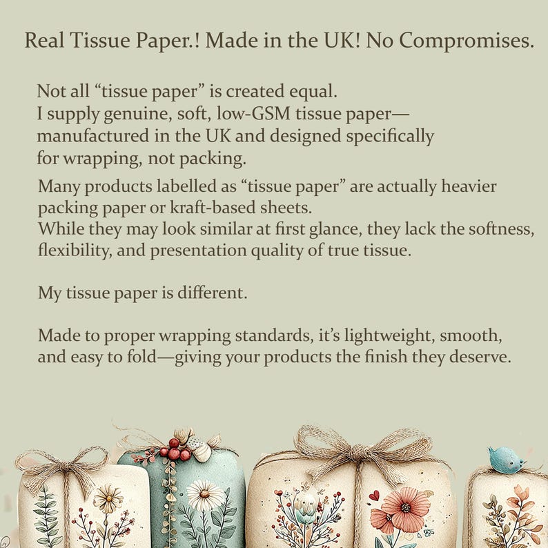 Custom Printed Tissue Paper and Matching Stickers 30 Sheets Acid Free Gift Wrap 35 Complementing Stickers Logo Christmas Promotion Packaging image 8