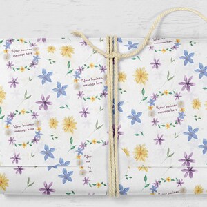 Personalized Tissue Paper A3 size Branded Packing Paper, Custom Printed Wrapping with your logo, small business packaging or event wrap
