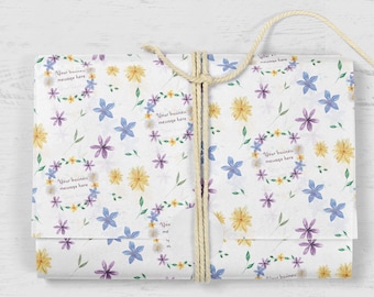Personalized Tissue Paper A3 size Branded Packing Paper, Custom Printed Wrapping with your logo, small business packaging or event wrap
