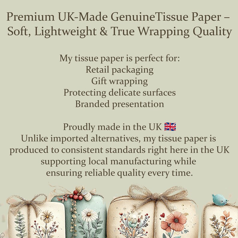 Custom Printed Tissue Paper and Matching Stickers 30 Sheets Acid Free Gift Wrap 35 Complementing Stickers Logo Christmas Promotion Packaging image 4