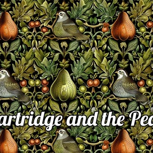 Festive Art Nouveau Gift Wrap featuring Partridge in a Pear Tree - Perfect for the Christmas Holidays bild 4