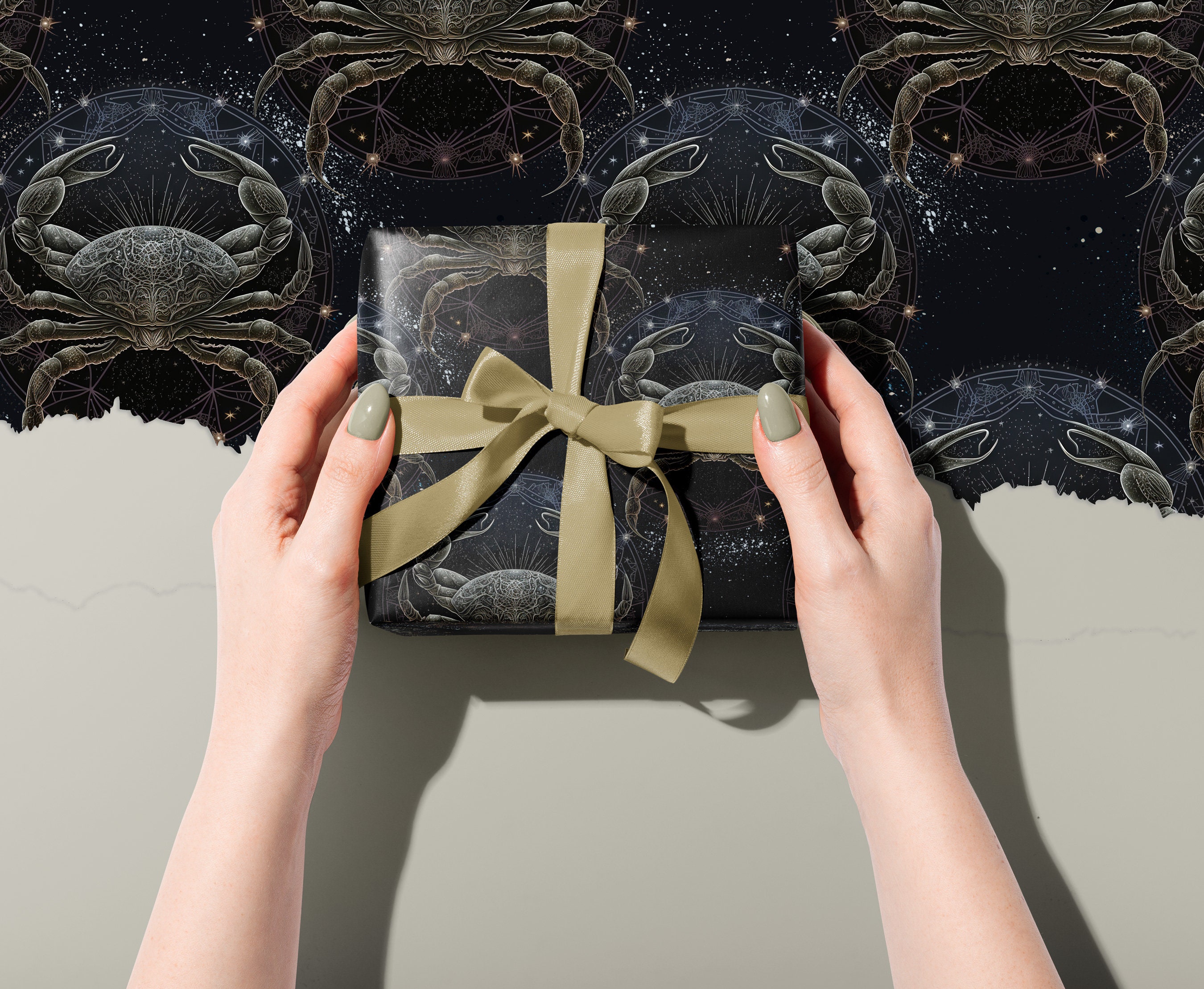Cancer the Crab Luxury Gift Wrapping Paper Birthday Astrology, Zodiac ...