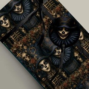 Gothmas Skull and Dragon Christmas Wrapping Paper Bundle