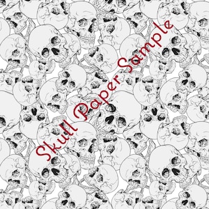 Wrapping paper featuring skulls