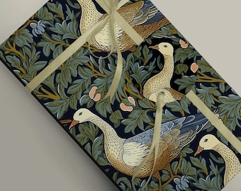 Festive Six Geese A-Laying Christmas Gift Wrapping Paper - Perfect for Holiday Gifts!