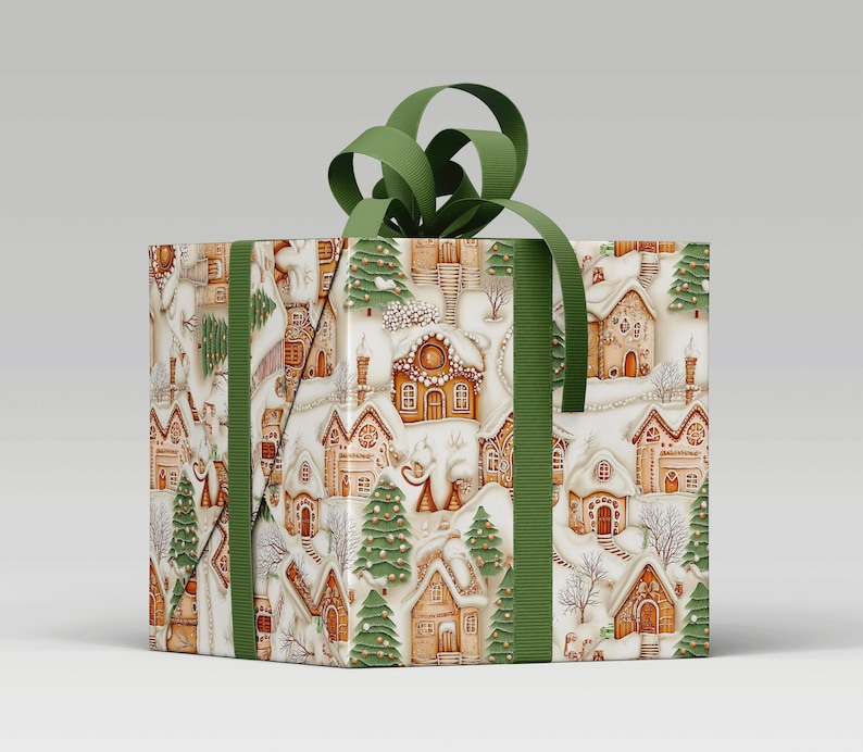Holiday Gift Wrap: Gingerbread House & Christmas Tree