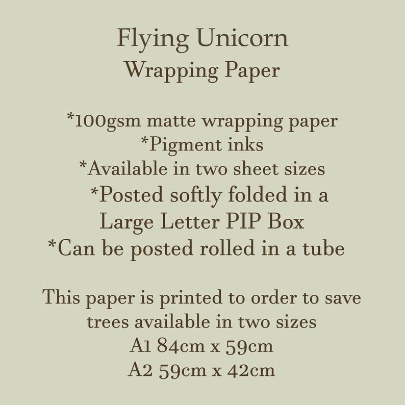 Magical White Flying Unicorn Gift Wrap with Rainbow Clouds and Stars Fantasy Wedding or Birthday Decorative Gift Wrap Paper 100gsm bild 4