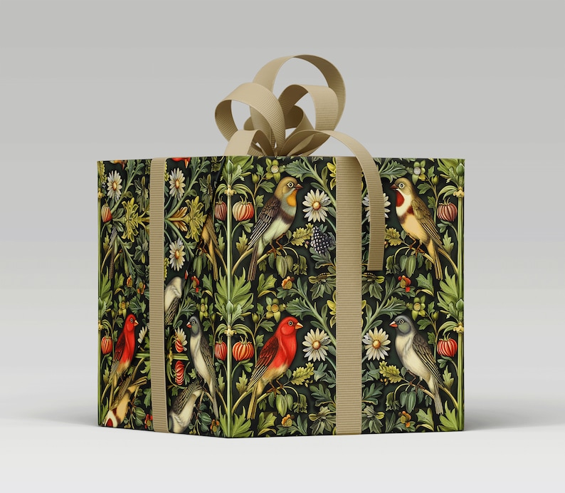 Four Calling Birds: Elegant Christmas Gift Wrap