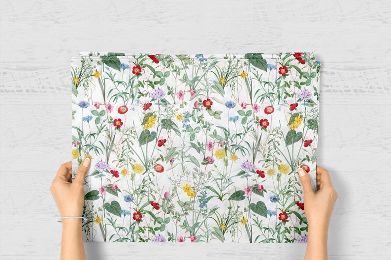 Sheets of wildflower tissue paper