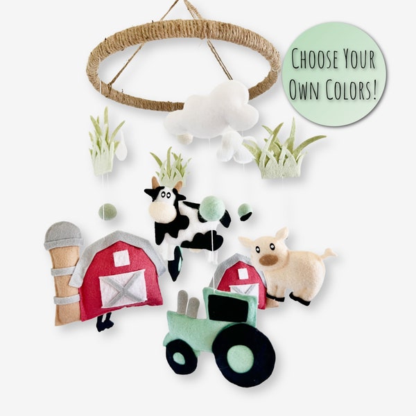 Farm Animals Mobile Etsy