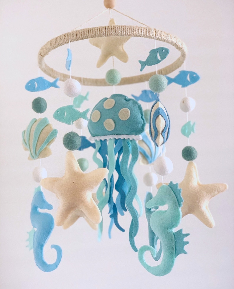 Baby Mobile Ocean Sea Mobile Crib Decor Seashells Etsy
