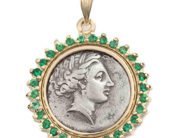 PERSEPHONE (340-330 B.C.) Real Ancient Greek Coin Necklace | Goddess Coin Necklace | Hades Pendant Necklace | Ancient Kore Coin Necklace