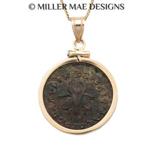 ARTEMIS BEE (1st Century A.D.) Ancient Greek Coin Pendant Necklace | 14k Gold Real Ancient Greek Coin Necklace | Greek Goddess Coin Necklace