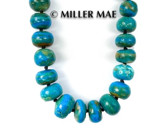 Large AAA Quality Peruvian Opal Statement Necklace | Turquoise Opal Necklace | Candy Necklace | Blue Opal Necklace