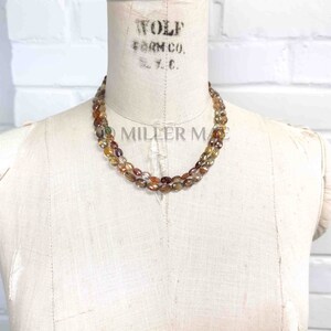 Collier double brin spinelle à facettes multicolores Collier de déclaration spinelle de qualité AAA Collier de perles de pierres précieuses image 5