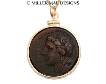 PERSEPHONE (317-289 B.C.) Real Ancient Greek Coin Necklace | Goddess Coin Necklace | Hades Pendant Necklace | Ancient Roman Coin Necklace