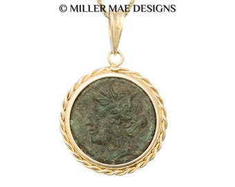 PERSEPHONE (275-215 B.C.) Real Ancient Greek Coin Necklace | Goddess Coin Necklace | Hades Pendant Necklace | Ancient Roman Coin Necklace