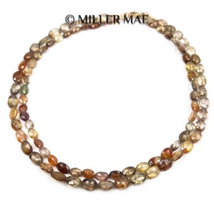 Collier double brin spinelle à facettes multicolores Collier de déclaration spinelle de qualité AAA Collier de perles de pierres précieuses image 4