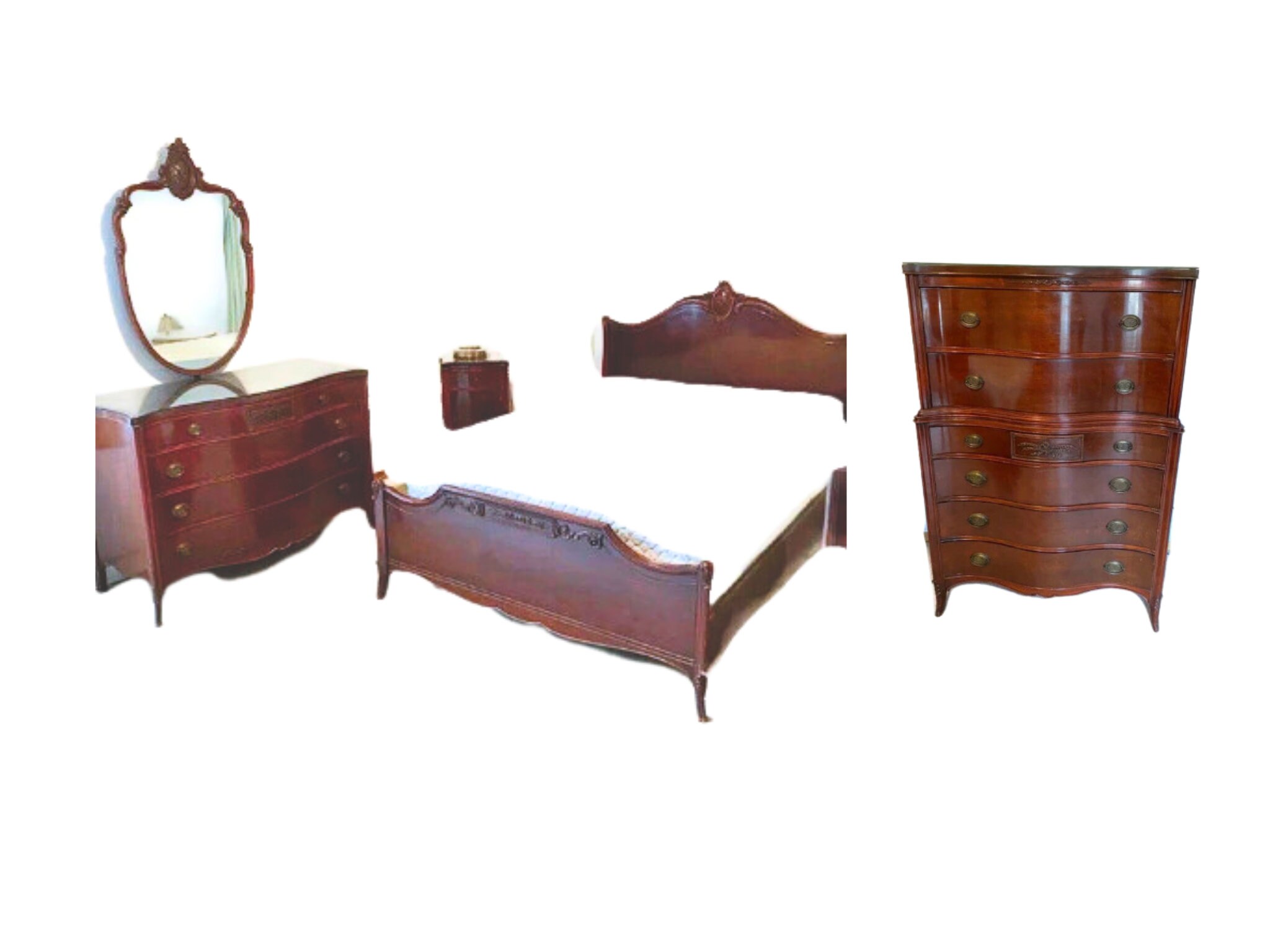 Vintage Mahogany Bedroom Set 1940 Vintage Bedroom Furniture - Etsy