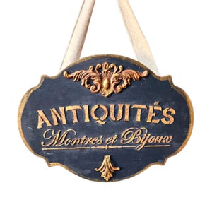 French decor Sign | French Country Decor | French antique wall decor | French plaque | French Antique sign