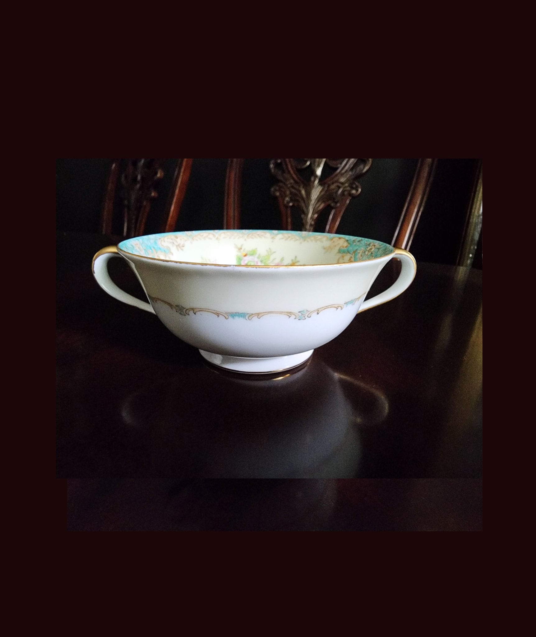 Noritake Soup Cups Bouillon Cups and Saucer Noritake Mystery 210