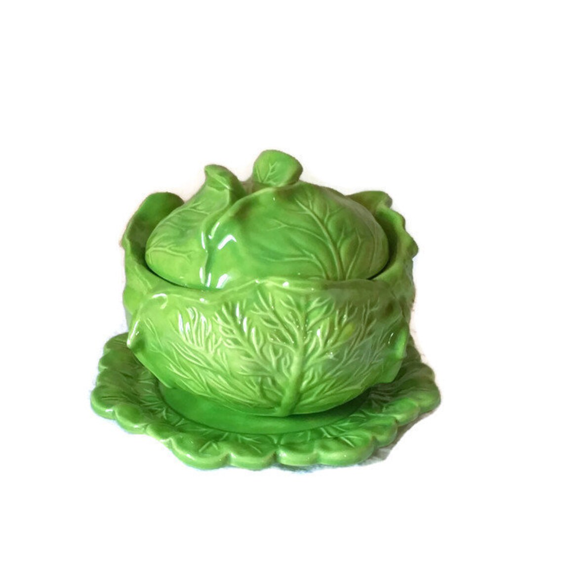Cabbage serving bowl vintage lettuce ceramic/ cabage Etsy