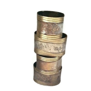 Napkin holders brass napkin rings holders rustic patina vintage napkin rings shabby chic napkin holder