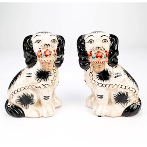 Staffordshire Dogs Statue | Chinoiserie Porcelain Dogs