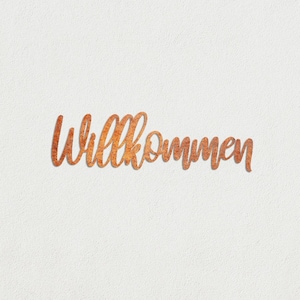 Rusty Corten Steel &quot;Willkommen&quot; Sign: Garden Wall Art