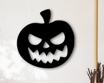 Halloween Pumpkin Metal Art, Halloween Wall Decor, Halloween Wall Art, Metal Pumpkin
