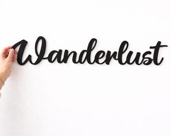 Metal Wanderlust Wall Art: Gift for Travelers
