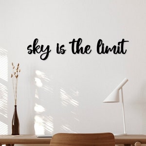 Sky is the Limit Metal Wall Art: Motivational Office Decor