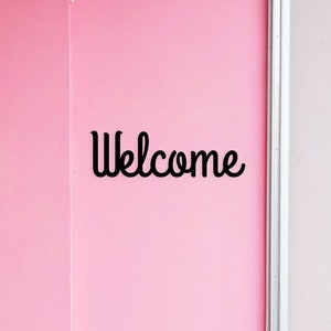 Black Steel Welcome Sign, Modern Wall Decor - Etsy