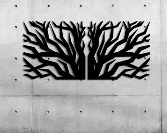 Panneau d'art mural moderne en métal noir : cadeau de pendaison de crémaillère