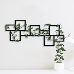 Enrejado de plantas de metal para pared, enrejado de plantas de pared, enrejado de plantas de interior, tablero de inspiración de metal, arte geométrico de pared, tablero de inspiración de metal para pared