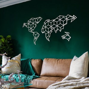 Metal Map of the world, Metal world map, Metal map, White metal world map, Metal Wall Art, Carte du monde metal, Weltkarte metal