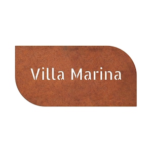 Corten steel custom signboard - Corten house address sign - Corten custom logo