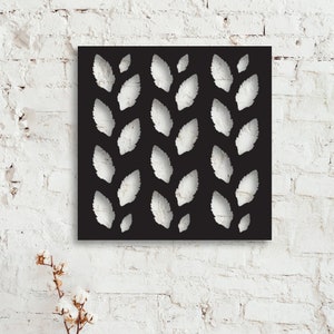 Black Metal Wall Panel: Square Decorative Privacy Screen