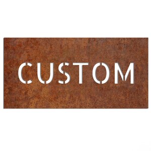 Corten Steel Custom Address Plaque: Rusty House Number Sign - Etsy
